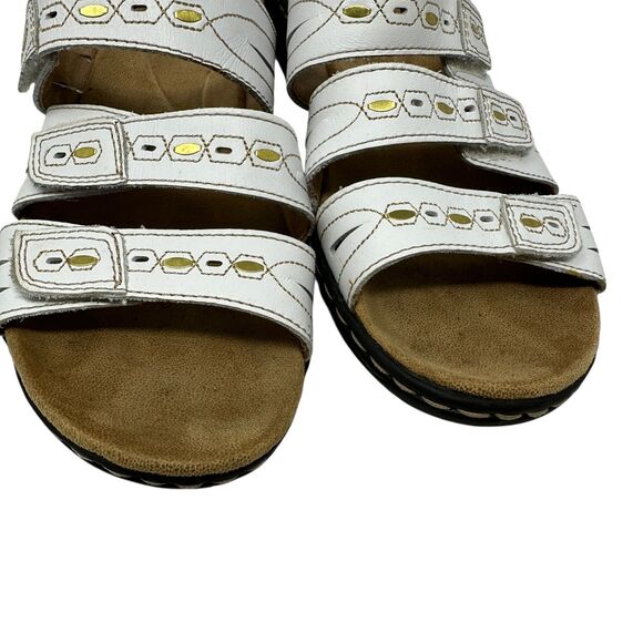 Clarks Women's Leisa Broach Strappy Hook and Loop Slip On Sandals Size 7 - Picture 5 of 6